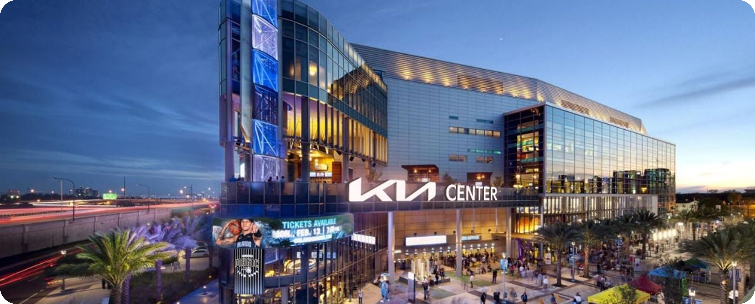 image of the kia center in downtown orlando